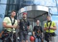Despite political issues between their nations, they clean the Polish skyscrapers like no other team
