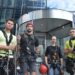 Despite political issues between their nations, they clean the Polish skyscrapers like no other team